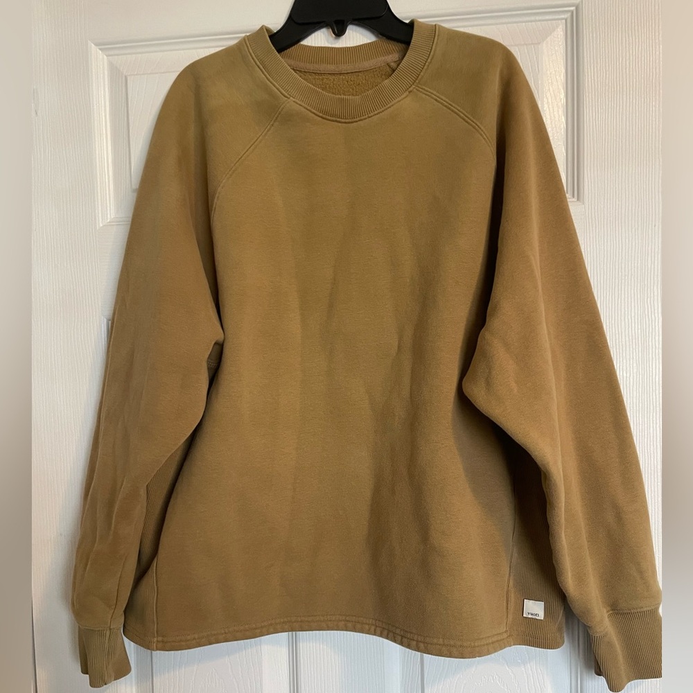Vuori Women's Restore Oversized Crew Sweatshirt (Style VW265) Tan Medium